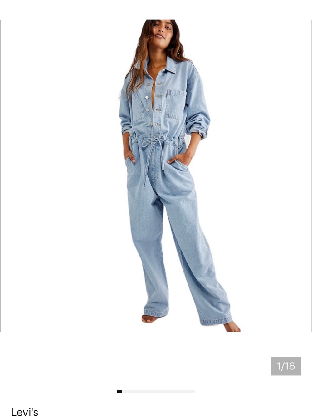 Like new Levi's Light Blue Denim Utility Jumpsuit